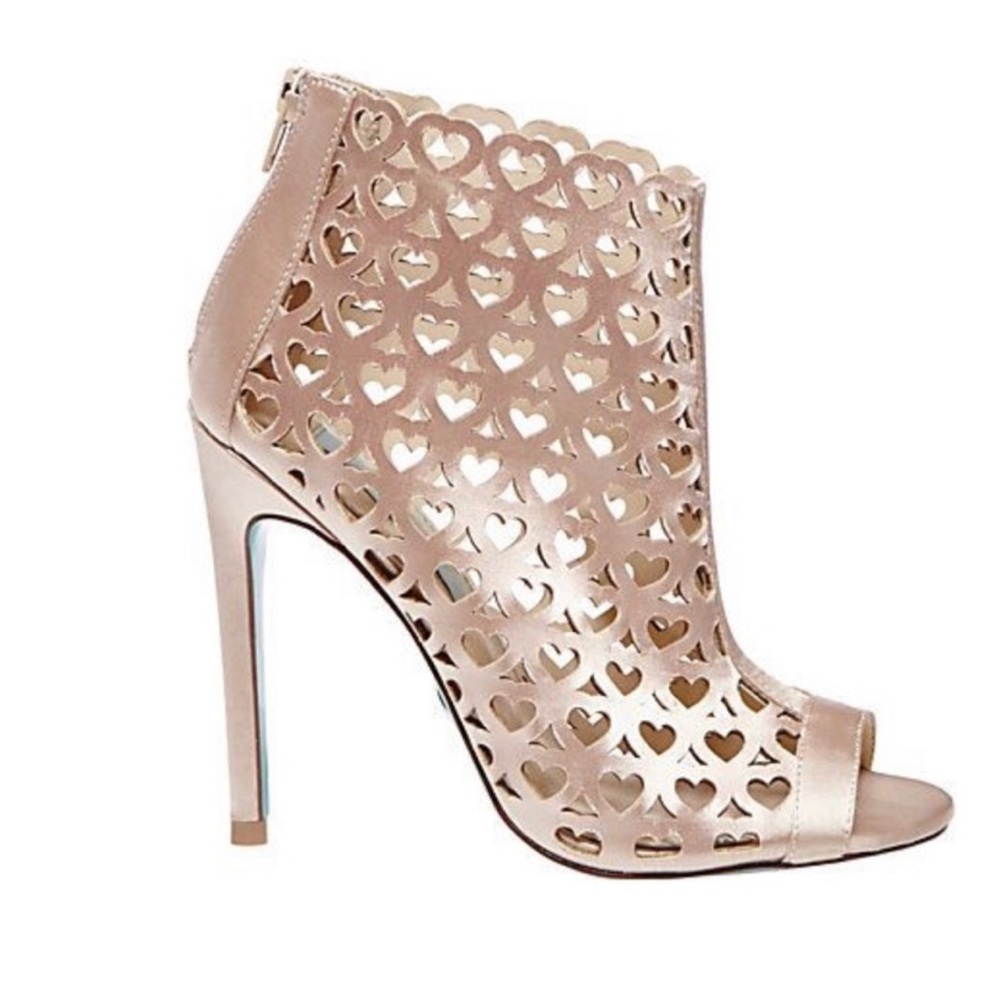 Betsey Johnson Blue Token Heart Bootie